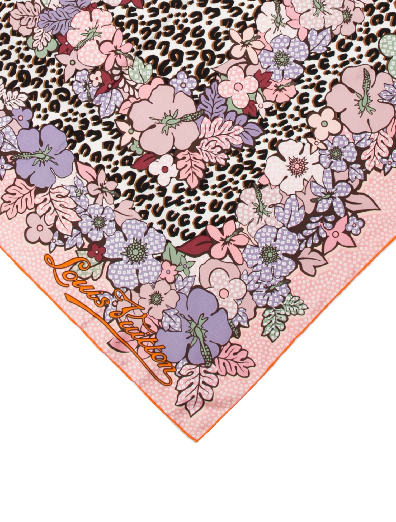 Louis Vuitton Silk Floral Print Scarf